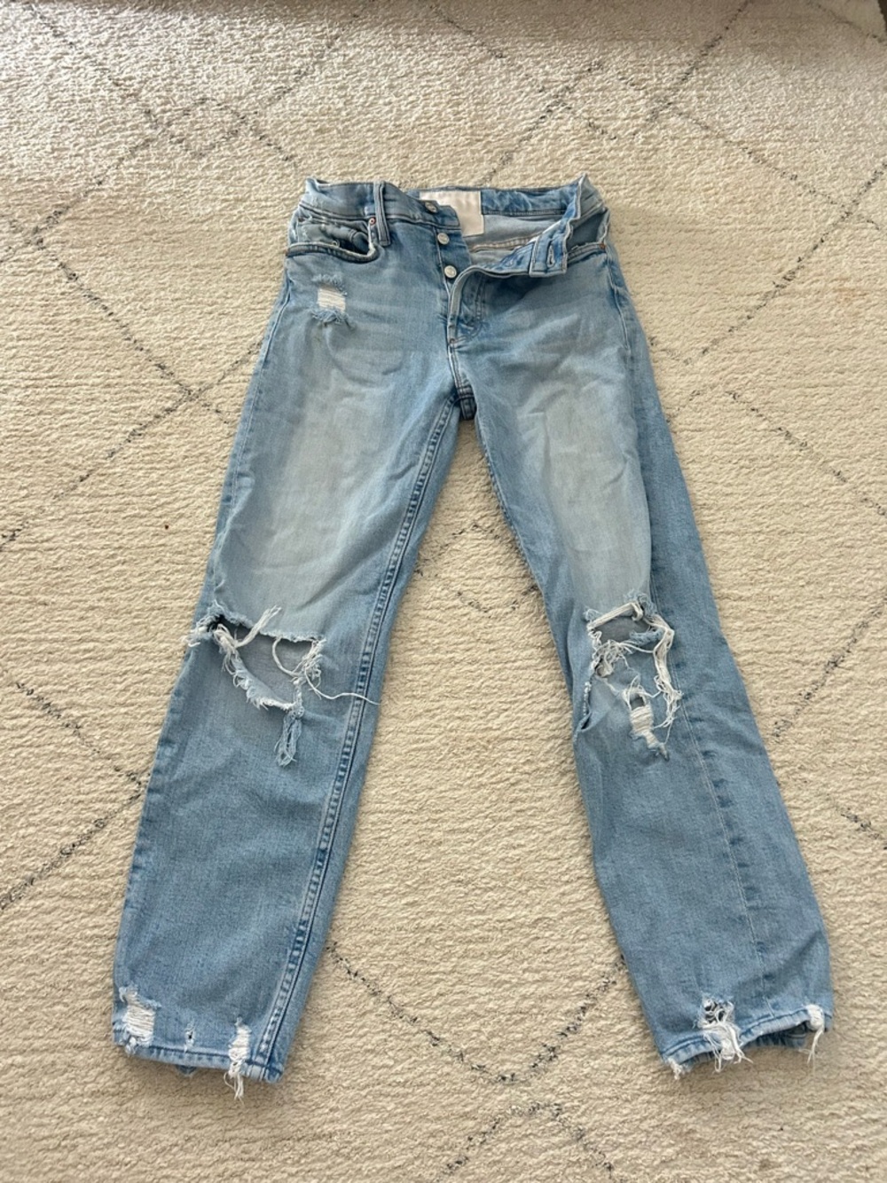 MOTHER SUPERIOR Denim Superior The Tomcat Jeans 25 Confession Relaxed Distressed